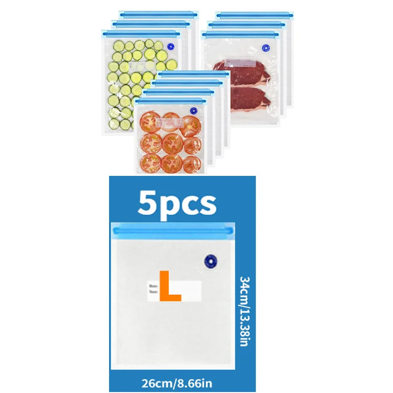 Mini Vacuum Sealer Machine Bag Rolls Food Sealer Compact Food Preservation System with Vacuum Bags & Inhalation tool kit - Merit Sell