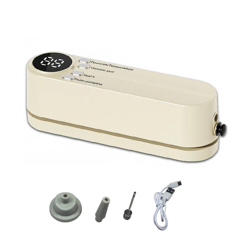 Mini Vacuum Sealer Machine Bag Rolls Food Sealer Compact Food Preservation System with Vacuum Bags & Inhalation tool kit - Merit Sell