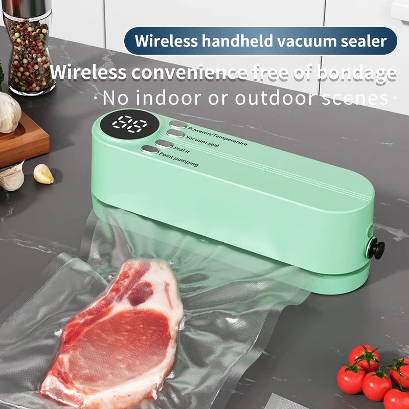 Mini Wireless Fully Automatic Vacuum Sealing Machine Household Small Portable Food Packaging Plastic Sealing Machine - Merit Sell