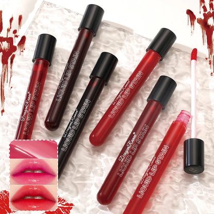 Mirror Lip Gloss Long Lasting Not Fade Lip Tint Water Gloss Glass Lipstick Blood Plasma Lips Makeup Halloween Lip Stain Cosmetic - Merit Sell