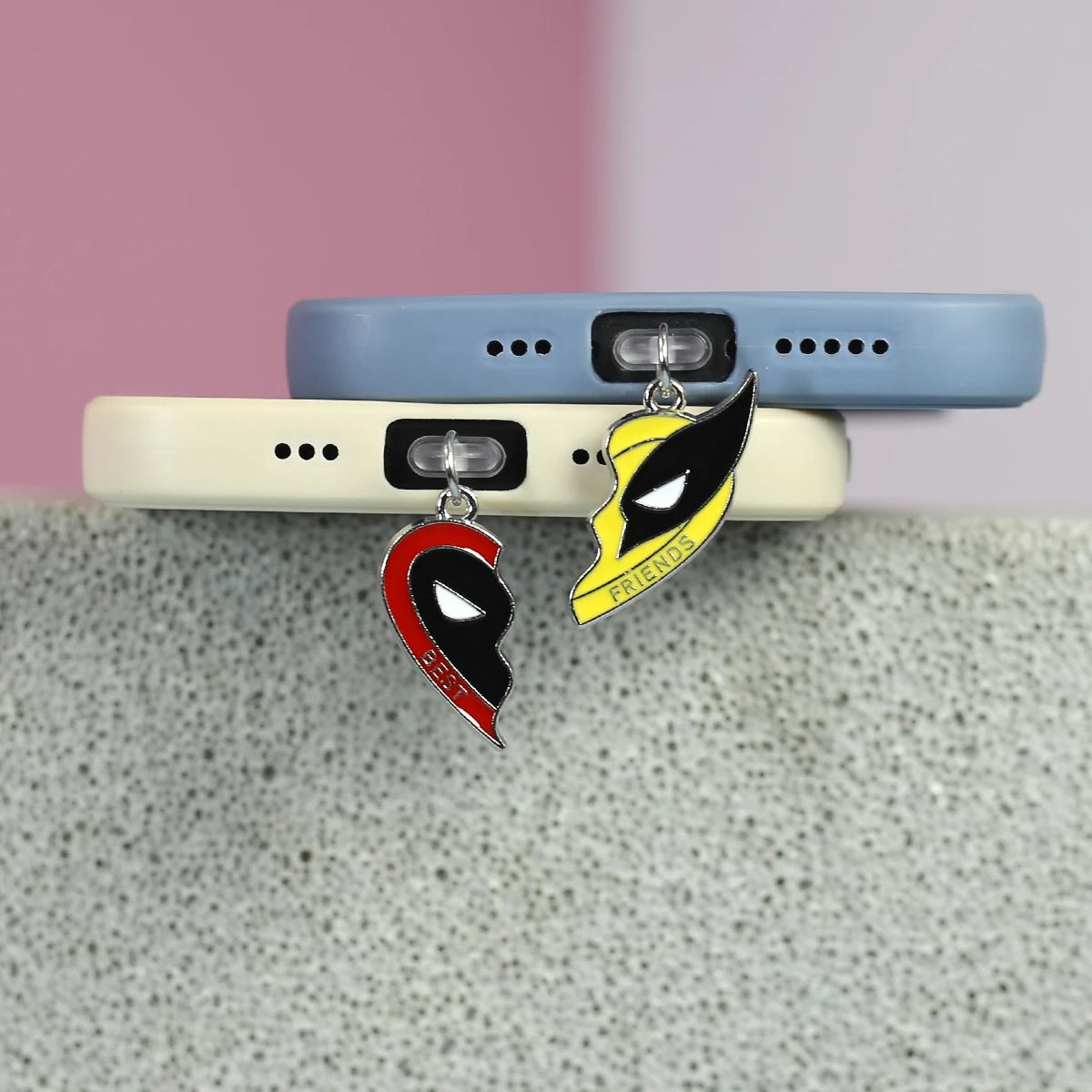 Mobile Phone Dust Plug Pendant Accessories Decorations For Iphone For Samsung For Xiaomi Deadpool Wolverine Cospay Best Friends - Merit Sell
