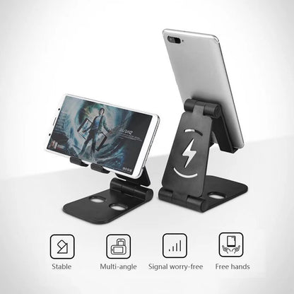 Mobile Phone Holder Seat Desktop IPAD Tablet Charging Base Double Adjustable Shelf Home Storage Holders Mobile Phone Accessories - Merit Sell