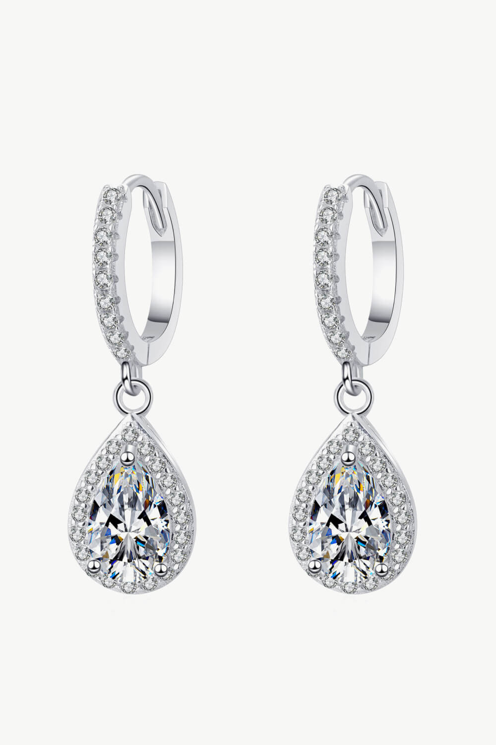 Moissanite Teardrop Earrings - Merit Sell