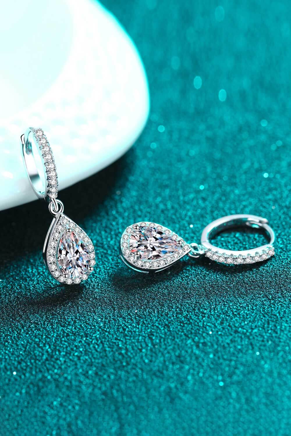 Moissanite Teardrop Earrings - Merit Sell