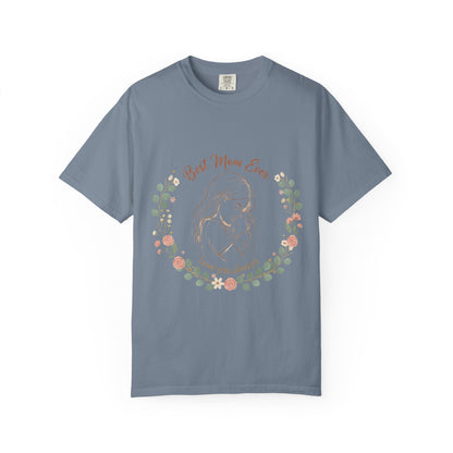 Mom & Baby T-Shirt — “Best Mom Ever, Love You Always” Floral Tee
