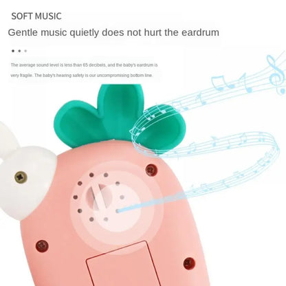 Montessori Baby Radish Phone Toys Music Sound Teether Bitable Educational Learning Story Electronic Sleeping Puzzle Toys Kids - Merit Sell