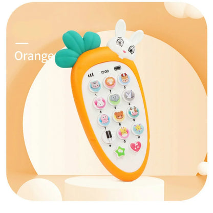Montessori Baby Radish Phone Toys Music Sound Teether Bitable Educational Learning Story Electronic Sleeping Puzzle Toys Kids - Merit Sell