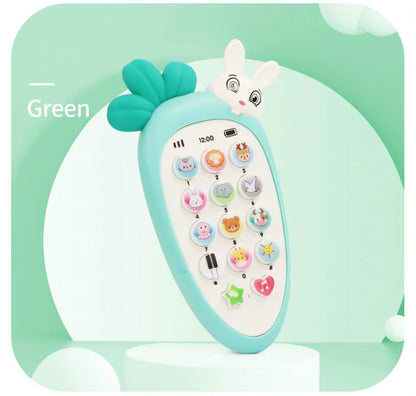 Montessori Baby Radish Phone Toys Music Sound Teether Bitable Educational Learning Story Electronic Sleeping Puzzle Toys Kids - Merit Sell