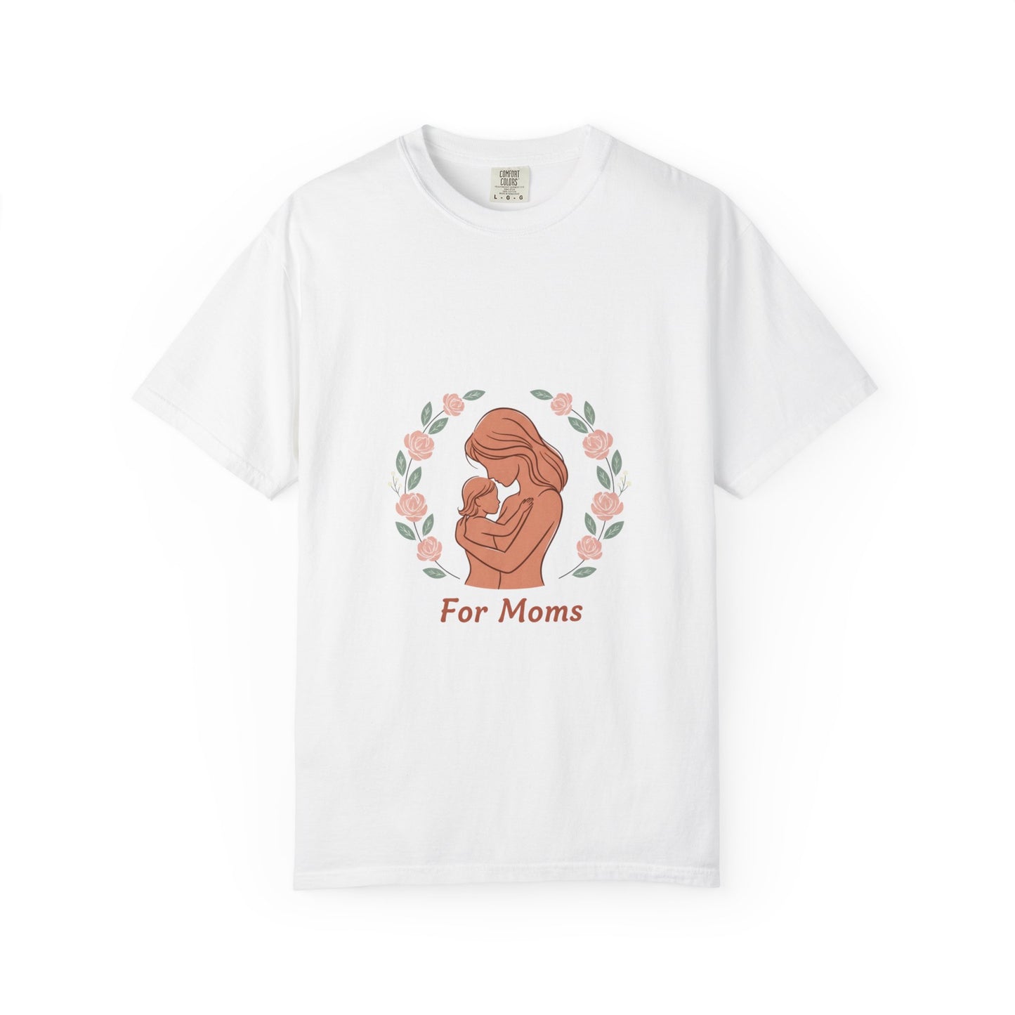 Mother & Baby T-Shirt — "For Moms" Floral Maternity/Motherhood Tee