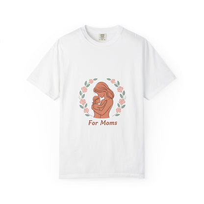 Mother & Baby T-Shirt — "For Moms" Floral Maternity/Motherhood Tee