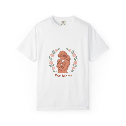 Mother & Baby T-Shirt — "For Moms" Floral Maternity/Motherhood Tee Merit Sell