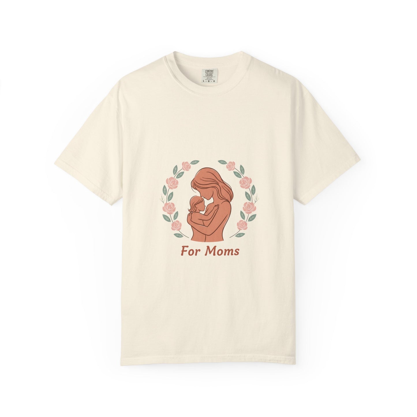 Mother & Baby T-Shirt — "For Moms" Floral Maternity/Motherhood Tee