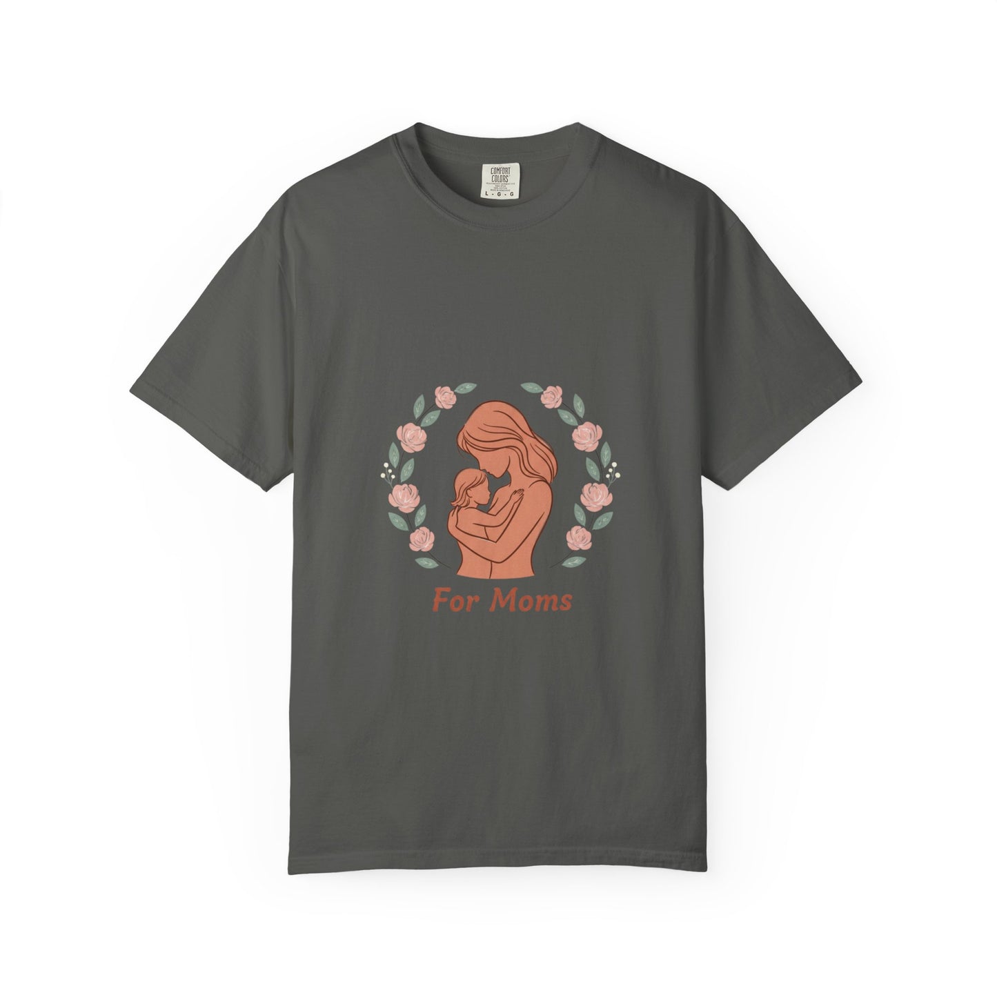 Mother & Baby T-Shirt — "For Moms" Floral Maternity/Motherhood Tee