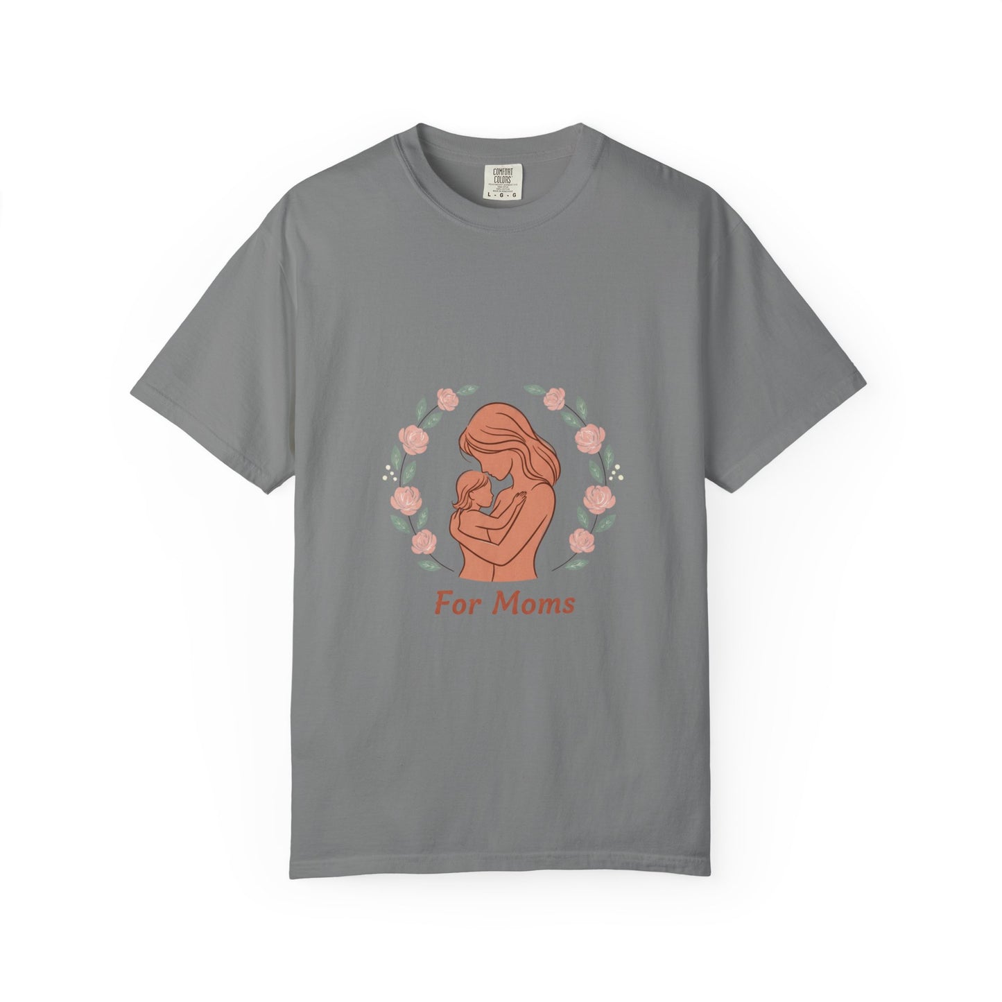 Mother & Baby T-Shirt — "For Moms" Floral Maternity/Motherhood Tee