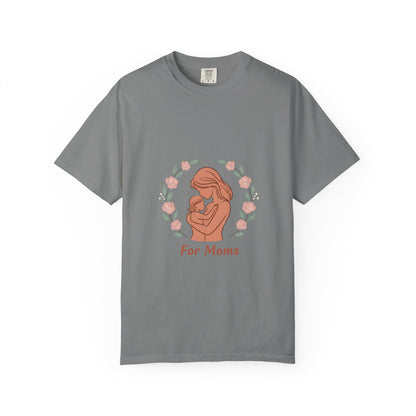 Mother & Baby T-Shirt — "For Moms" Floral Maternity/Motherhood Tee