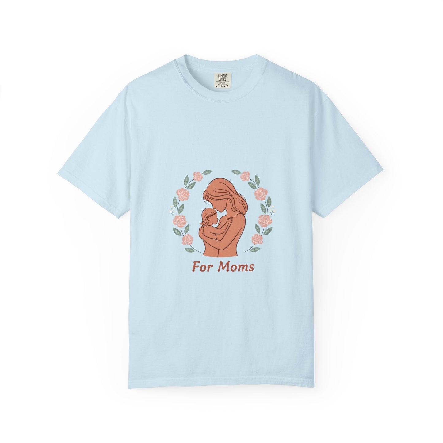 Mother & Baby T-Shirt — "For Moms" Floral Maternity/Motherhood Tee