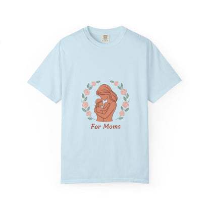 Mother & Baby T-Shirt — "For Moms" Floral Maternity/Motherhood Tee