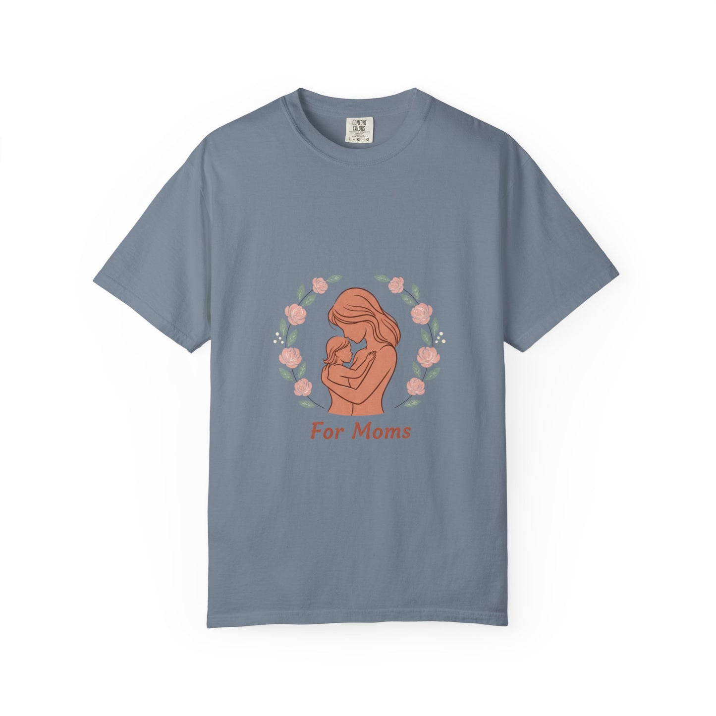 Mother & Baby T-Shirt — "For Moms" Floral Maternity/Motherhood Tee