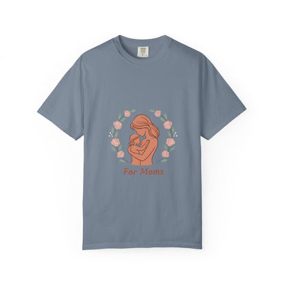 Mother & Baby T-Shirt — "For Moms" Floral Maternity/Motherhood Tee