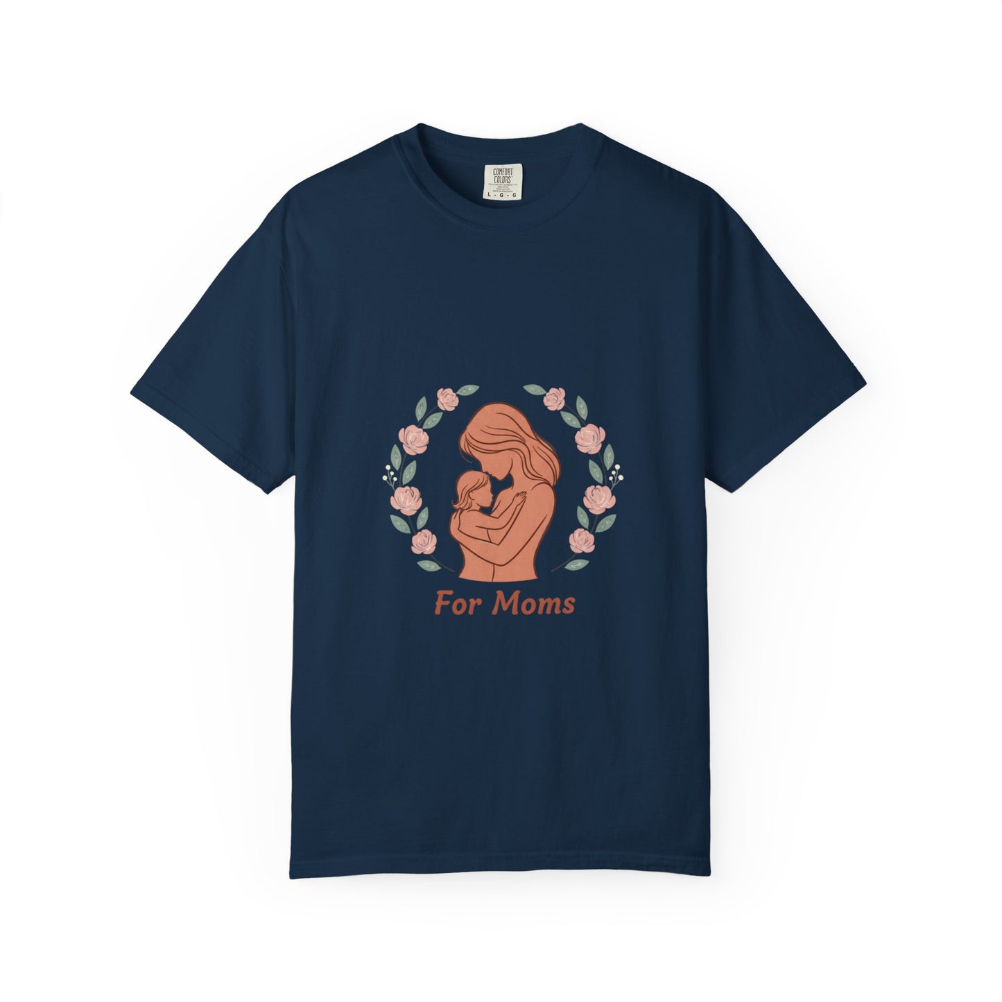 Mother & Baby T-Shirt — "For Moms" Floral Maternity/Motherhood Tee