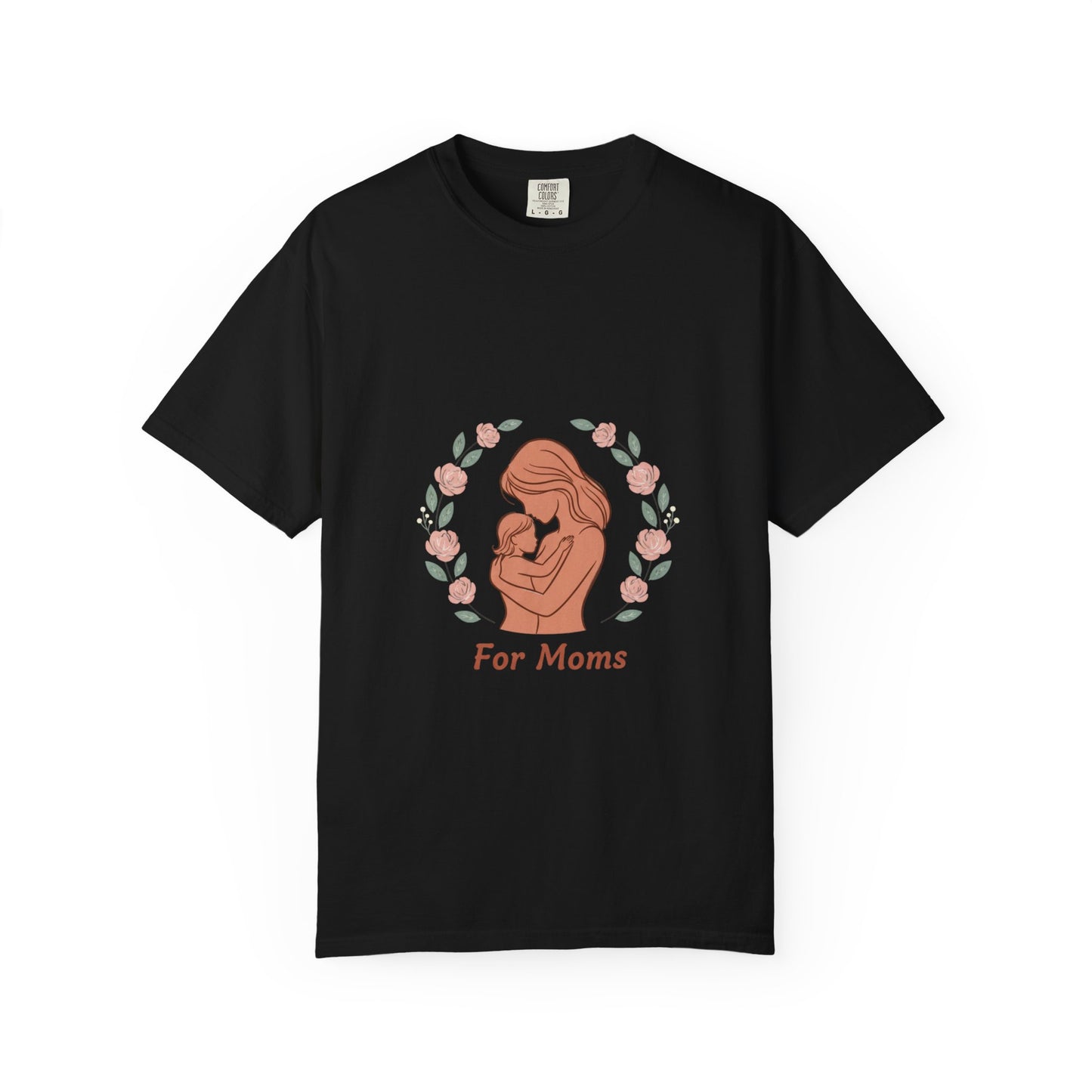 Mother & Baby T-Shirt — "For Moms" Floral Maternity/Motherhood Tee