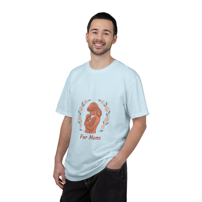 Mother & Baby T-Shirt — "For Moms" Floral Maternity/Motherhood Tee