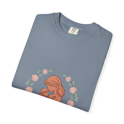 Mother & Baby T-Shirt — "For Moms" Floral Maternity/Motherhood Tee