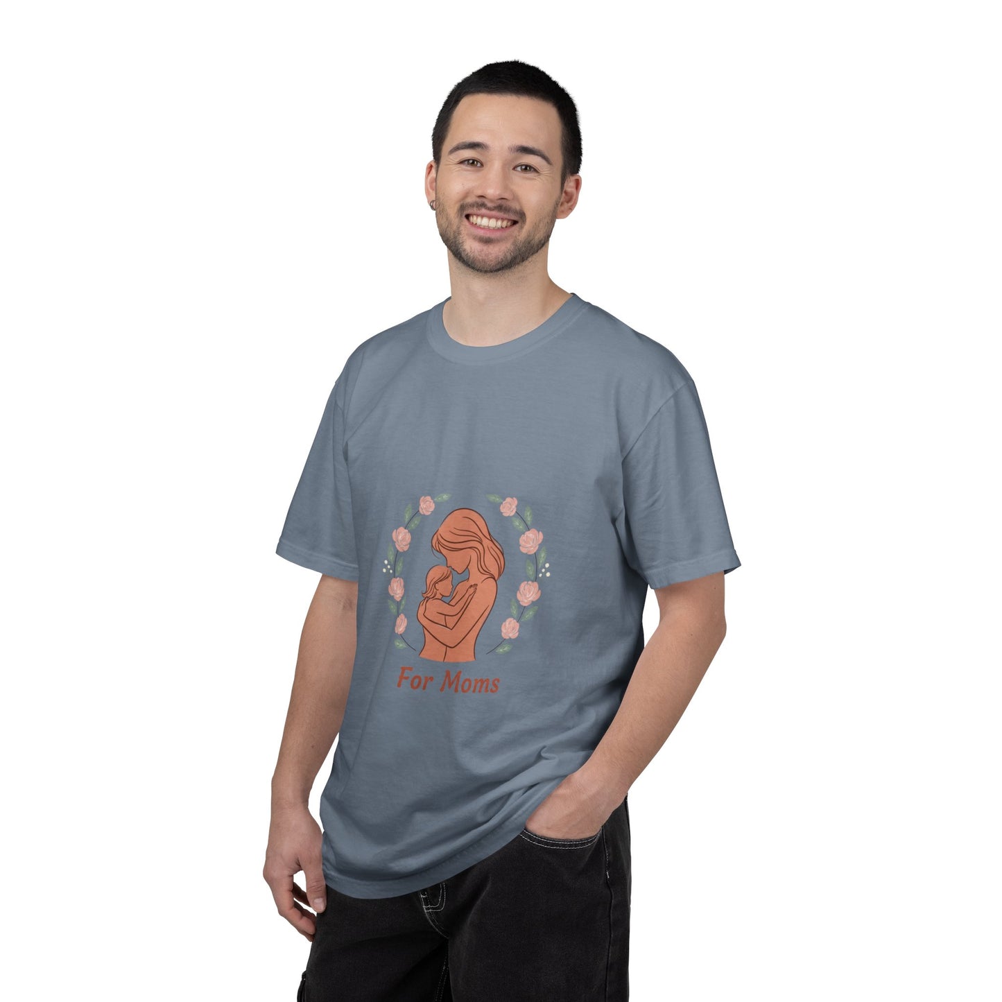 Mother & Baby T-Shirt — "For Moms" Floral Maternity/Motherhood Tee
