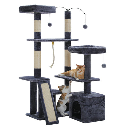 Multi-Level Cat Tree Tower with Sisal Scratching Posts and Pad Soft Top Perch Large Cat Condo for Indoor Cat Scratchers Cat Toys - Merit Sell