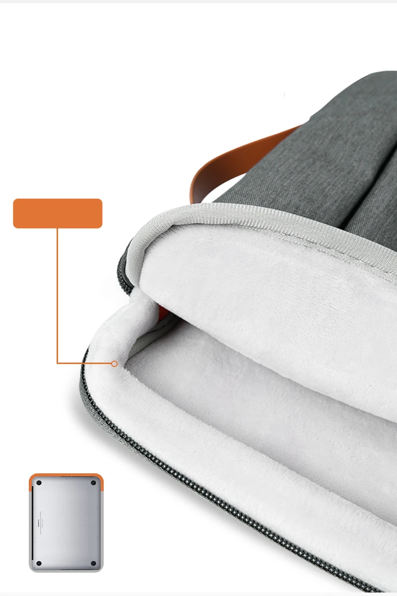 Multi-pockets Laptop Sleeve for MacBook Air 13.6 Handle Laptop Bag for MacBook Pro 14 Shocproof Notebook Bag for MacBook 16.2 M3 - Merit Sell