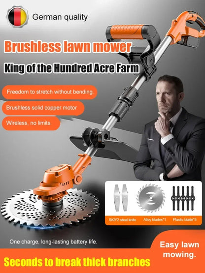 Multifunctional Lithium Lawn Mower Small Home Handheld Electric Weed Whacker Length Adjustable Grass Trimmer for Prune Garden - Merit Sell