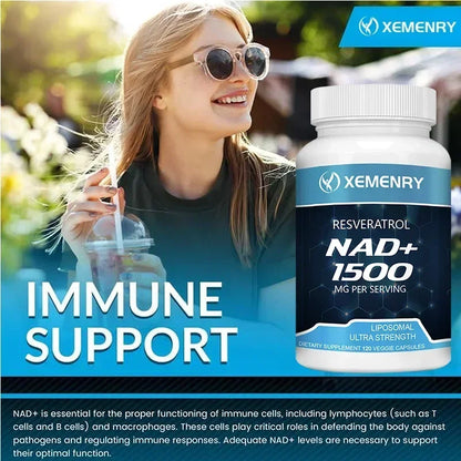 NAD + Resveratrol - Anti aging, Boost Energy, Cell Repair and Skin Health - Merit Sell