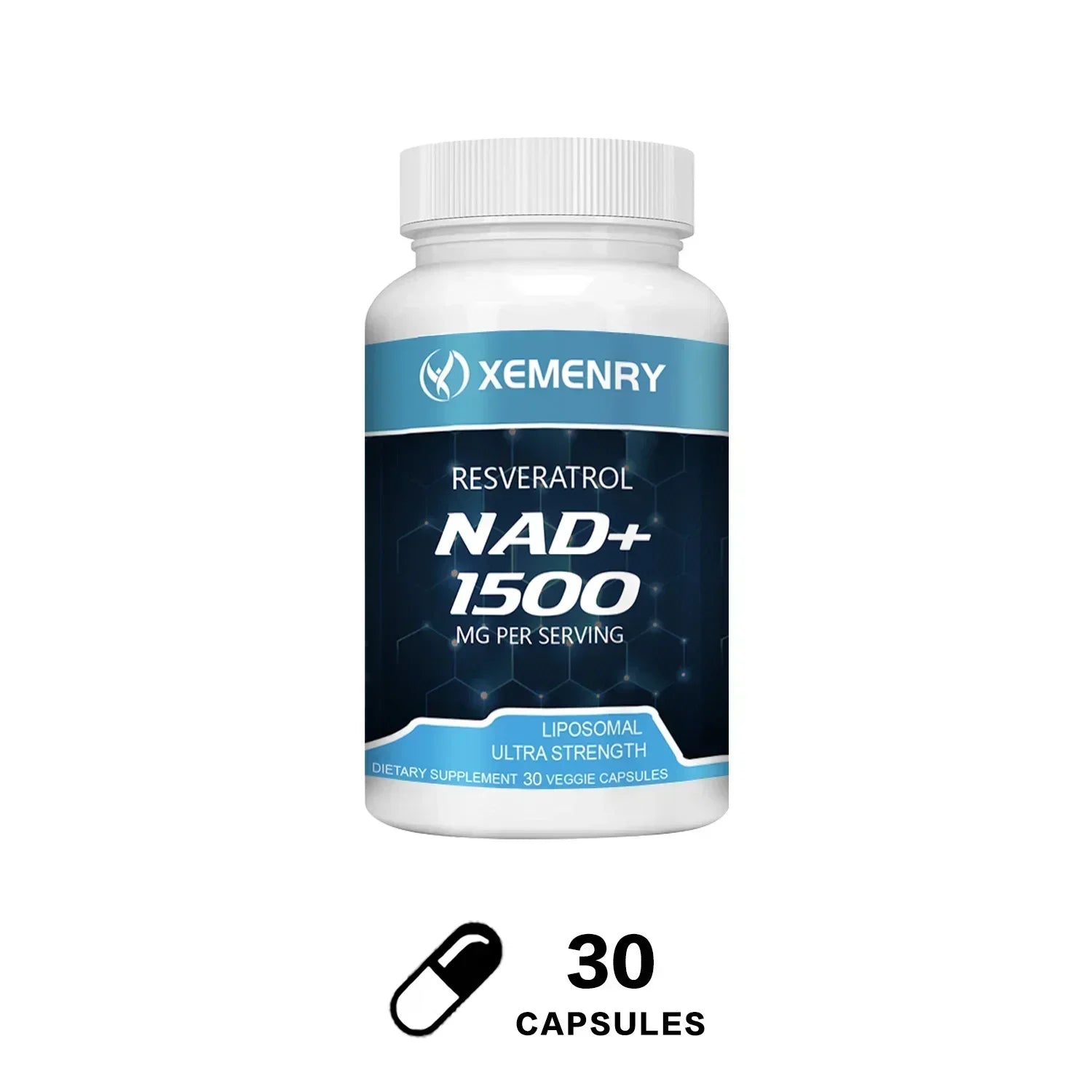 NAD + Resveratrol - Anti aging, Boost Energy, Cell Repair and Skin Health - Merit Sell