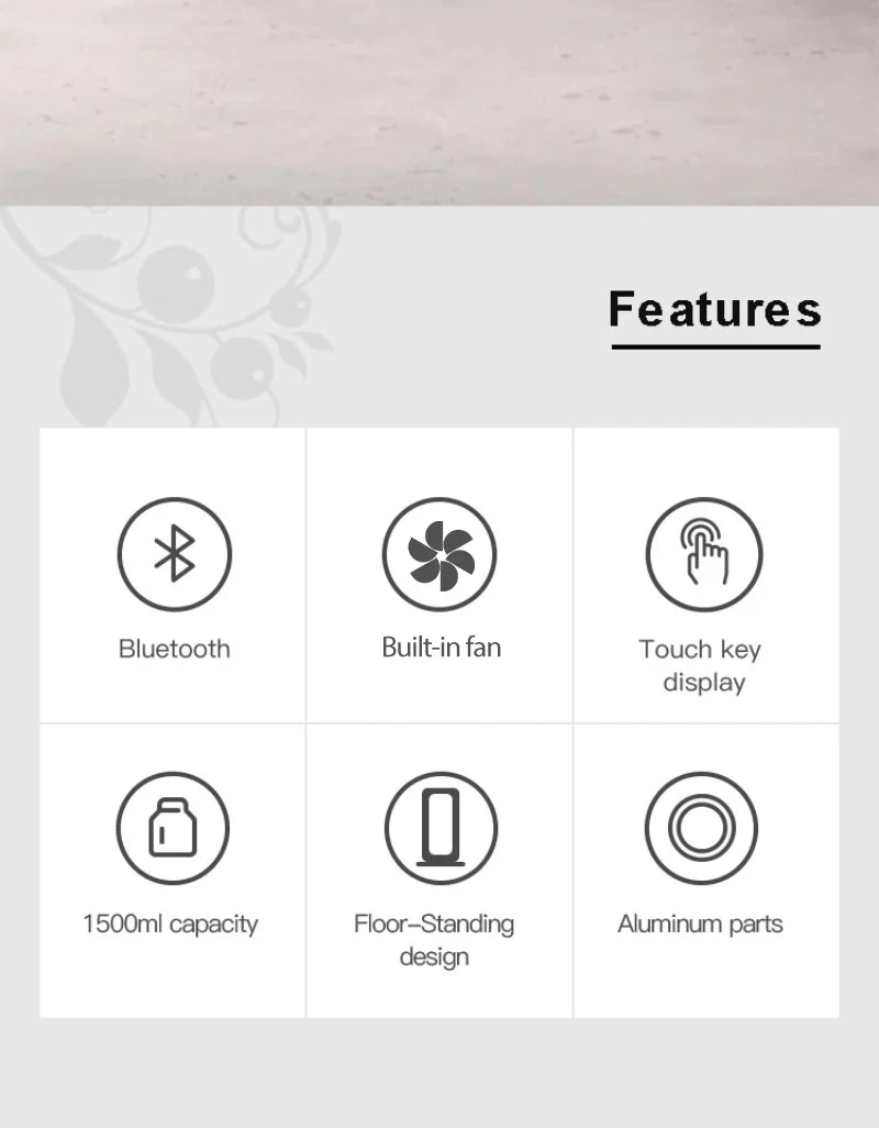 NAMSTE Electric Aromatic Diffuser Coverage 4000m³ Smart Bluetooth Essential Oils Fragrance Machine Home Hotel Scenting Device - Merit Sell