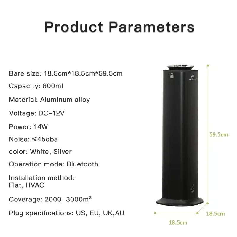 NAMSTE Electric Aromatic Diffuser Coverage 4000m³ Smart Bluetooth Essential Oils Fragrance Machine Home Hotel Scenting Device - Merit Sell