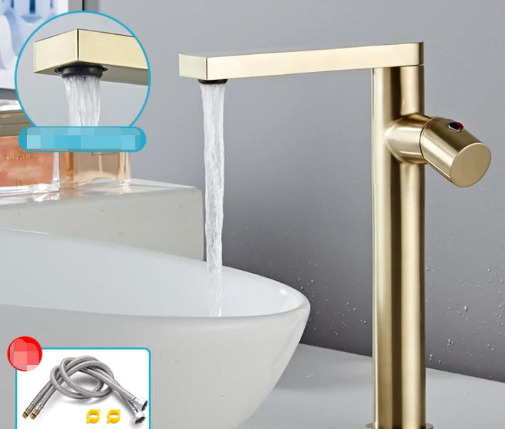 Modern Single Handle Basin Faucet - Stylish Bathroom Tap