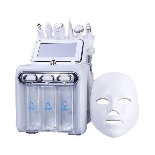 New Arrival! Multifunction skin care device 7 in 1 anti aging small bubble H2O2 hydrogen oxygen jet beauty machine with Led Mask - Merit Sell