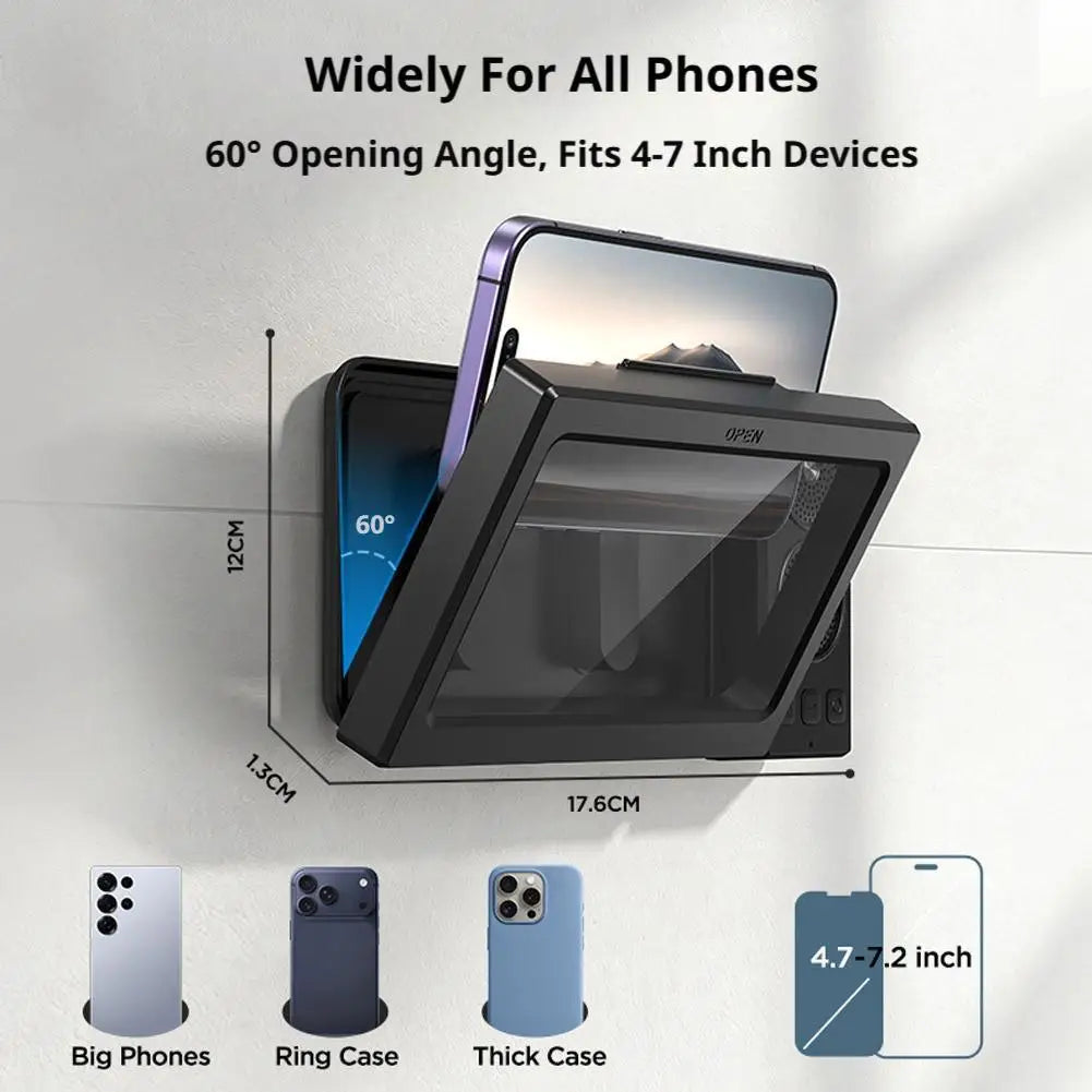New Bluetooth Shower Speaker IPX6 Waterproof Shower Phone Holder Touch Screen 360° Rotating Arm - Merit Sell
