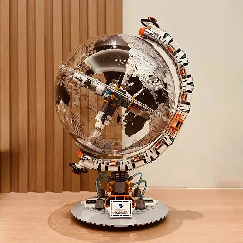New Creative Technology Space Station Transparent Globe Building Blocks High Tech Construction Bricks Set Toy Gifts For Children - Merit Sell