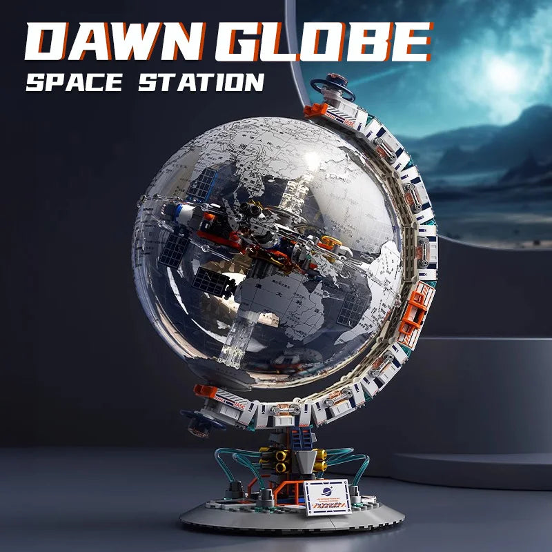 New Creative Technology Space Station Transparent Globe Building Blocks High Tech Construction Bricks Set Toy Gifts For Children - Merit Sell