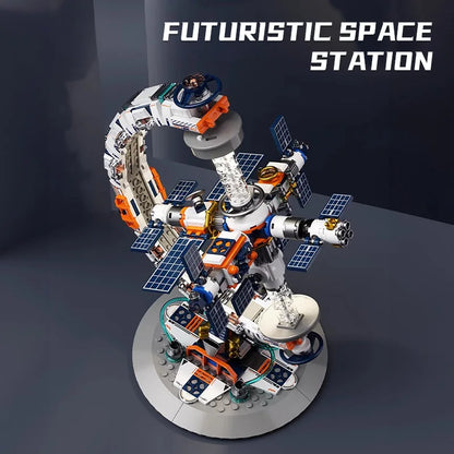 New Creative Technology Space Station Transparent Globe Building Blocks High Tech Construction Bricks Set Toy Gifts For Children - Merit Sell