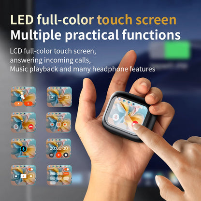 New Full Touch Screen Headphones ANC Bluetooth 5.4 Noise Cancelling Earphones HiFi Stereo Wireless In-Ear ENC Earbuds With Mic - Merit Sell