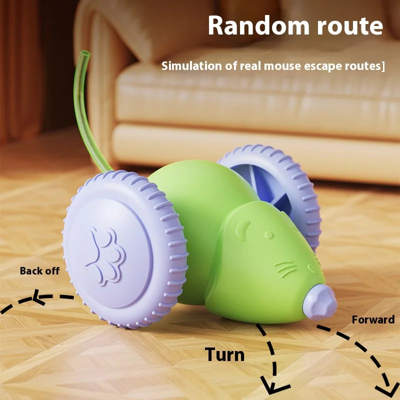 New Pet Toys Interactive Cat Toy Electric Mouse Car Automatic Teaser with Intelligent Obstacle Avoidance Pet Toys for Kittens - Merit Sell