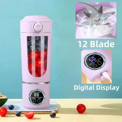 New Portable Juice Maker Blender for Shakes Smoothies 700ML Multiple Colors 12-Blades Fast Mixing 2 In 1 Blender Bottle Juicer - Merit Sell