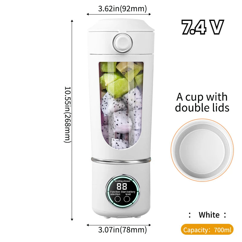 New Portable Juice Maker Blender for Shakes Smoothies 700ML Multiple Colors 12-Blades Fast Mixing 2 In 1 Blender Bottle Juicer - Merit Sell