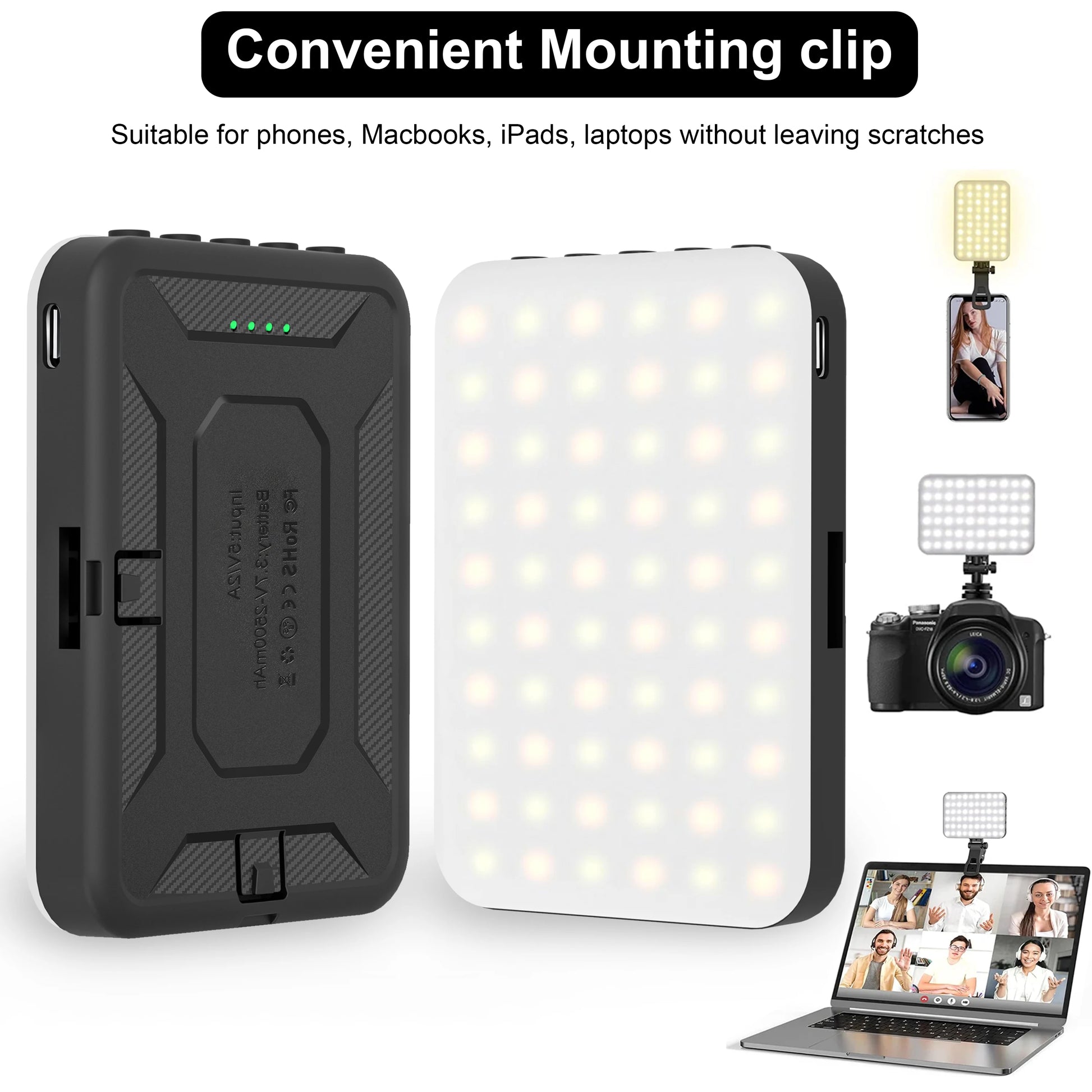 New Selfie Light, 60 LED Phone Light Fill Light 7 Modes Output Video Lamp Kit Dimmable 2500K-6500K Bi-Color Panel Light CRI 97+ - Merit Sell