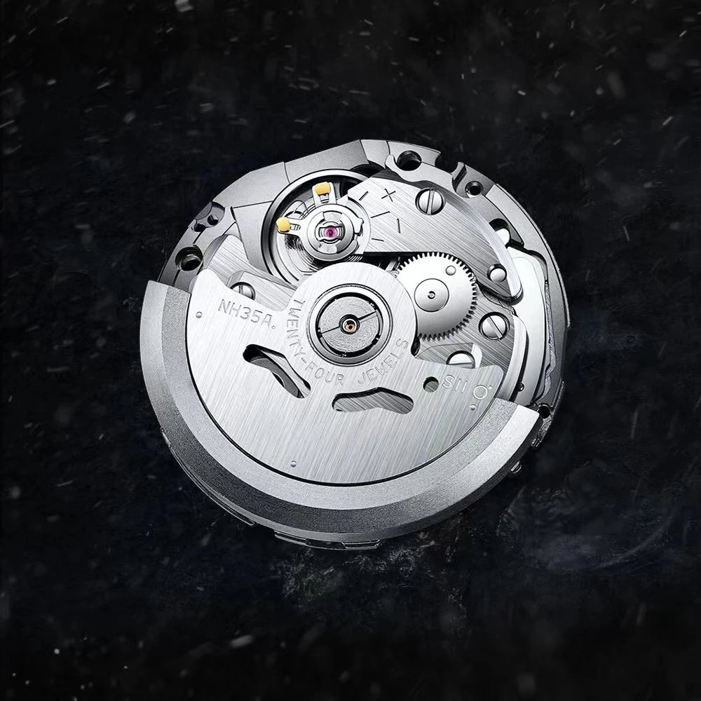 New Specht&Sohne Salmon Men's Automatic Watch 38MM Stainless Steel Japanese NH35 Mechanical Watch 50M Waterproof - Merit Sell