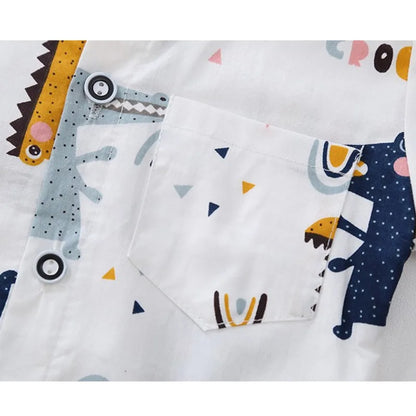 New Summer Baby Boys Clothes Suit Children Fashion Cartoon Shirt Shorts 2Pcs/Sets Toddler Casual Costume Infant Kids Tracksuits - Merit Sell