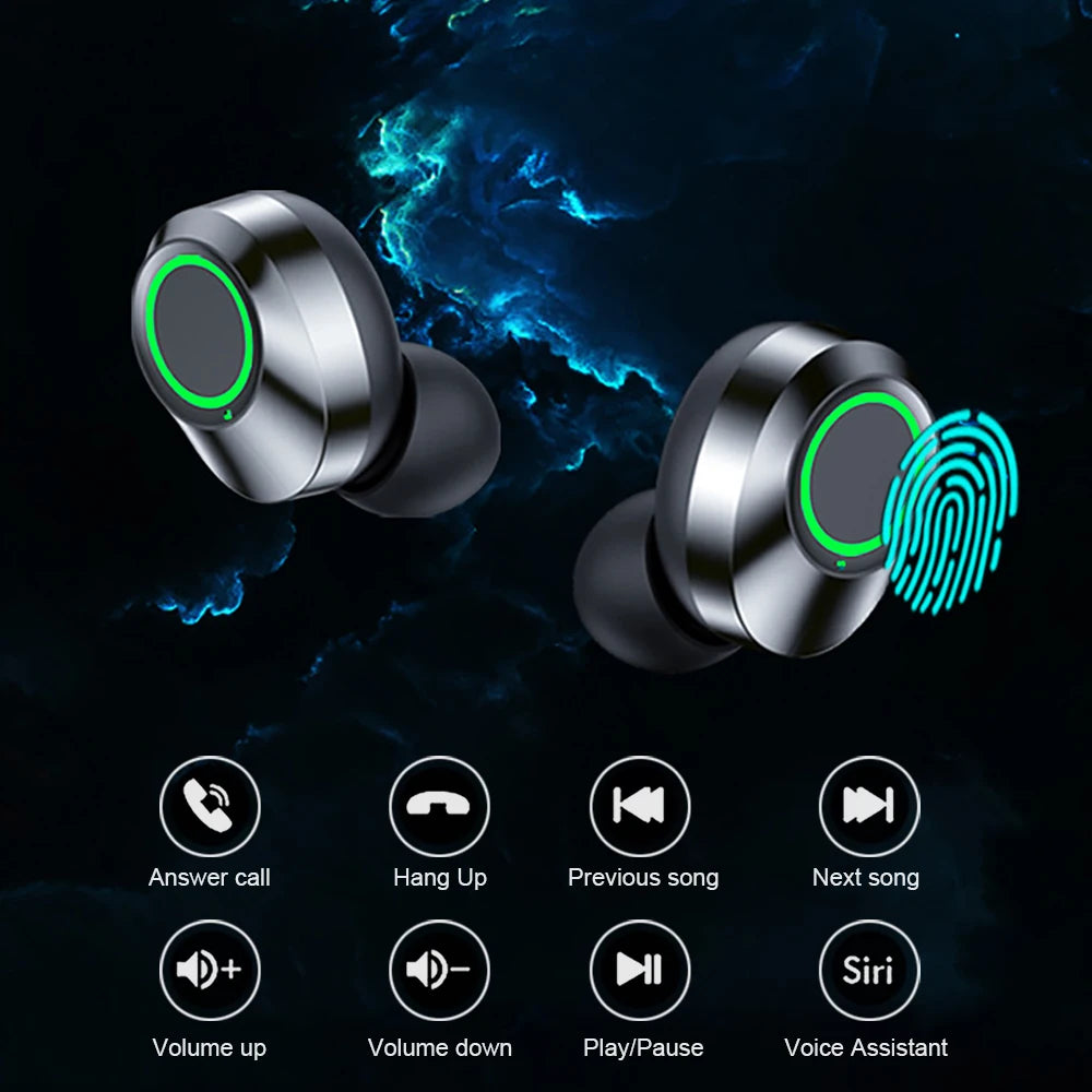 New TWS Wireless Bluetooth Earphones Sport Stereo Headphones HiFi Music Earbuds With Built-in Microphone HD Call Gaming Headset - Merit Sell