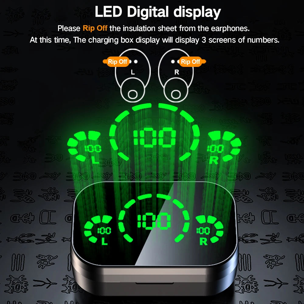 New TWS Wireless Bluetooth Earphones Sport Stereo Headphones HiFi Music Earbuds With Built-in Microphone HD Call Gaming Headset - Merit Sell